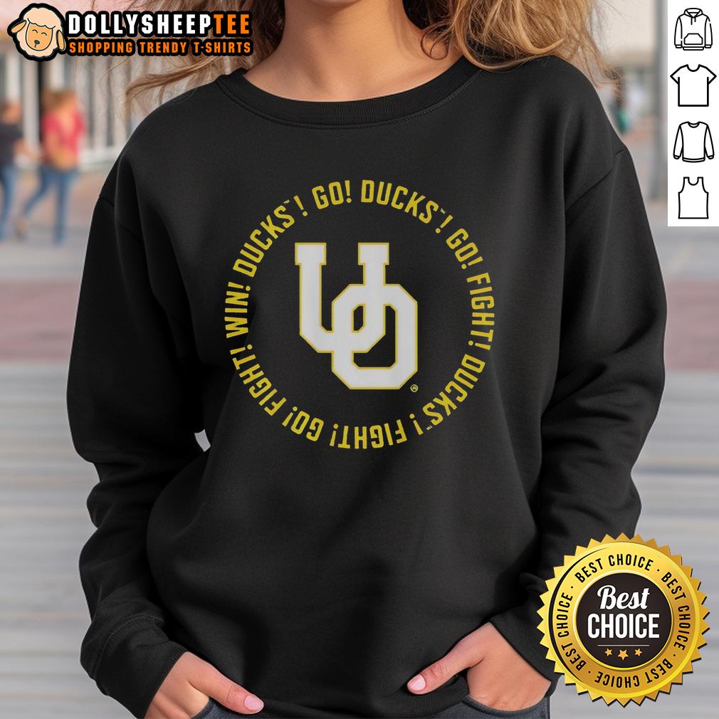 Official Oregon Ducks Go Ducks Go Fight Ducks Go Fight Win Ducks Fight Go Fight Song Lyrics T-Shirt - Image 5