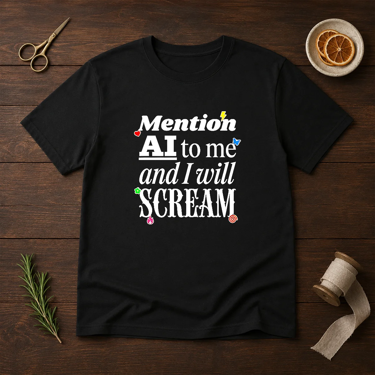 Premium Mention AI To Me And I Will Scream Anti Artificial Intelligence Protest Shirt