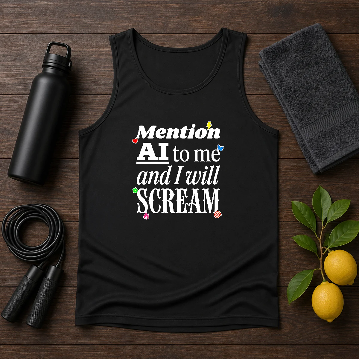 Premium Mention AI To Me And I Will Scream Anti Artificial Intelligence Protest Shirt - Image 3