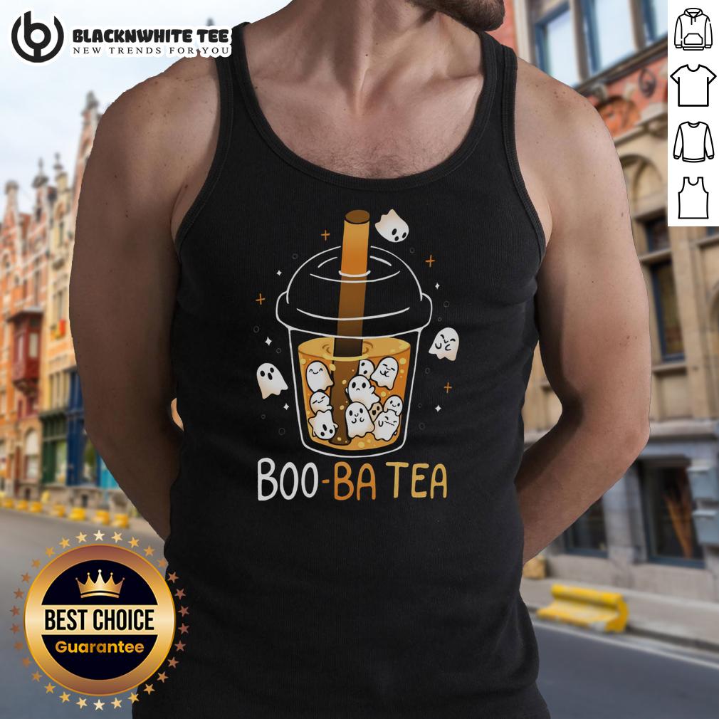 Funny Boo-Ba Tea Halloween Ghost Boba Tea T-Shirt - Image 4