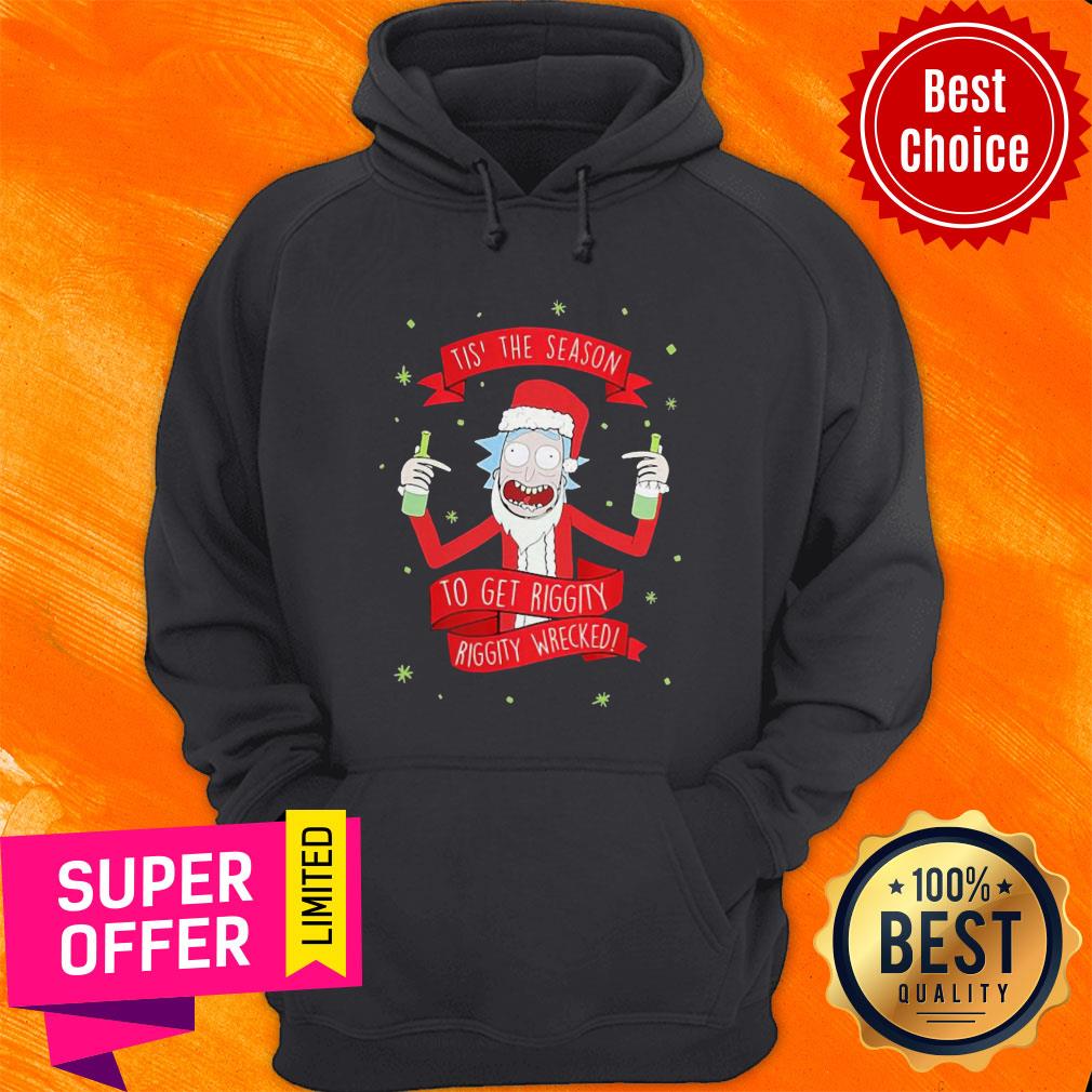 Rick Sanchez Santa It’s The Season To Get Riggity Riggity Wrecked Christmas Shirt - Image 2