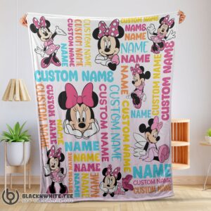 Cute Perfect Disney Minnie Mouse Blanket Fleece Customized Blanket