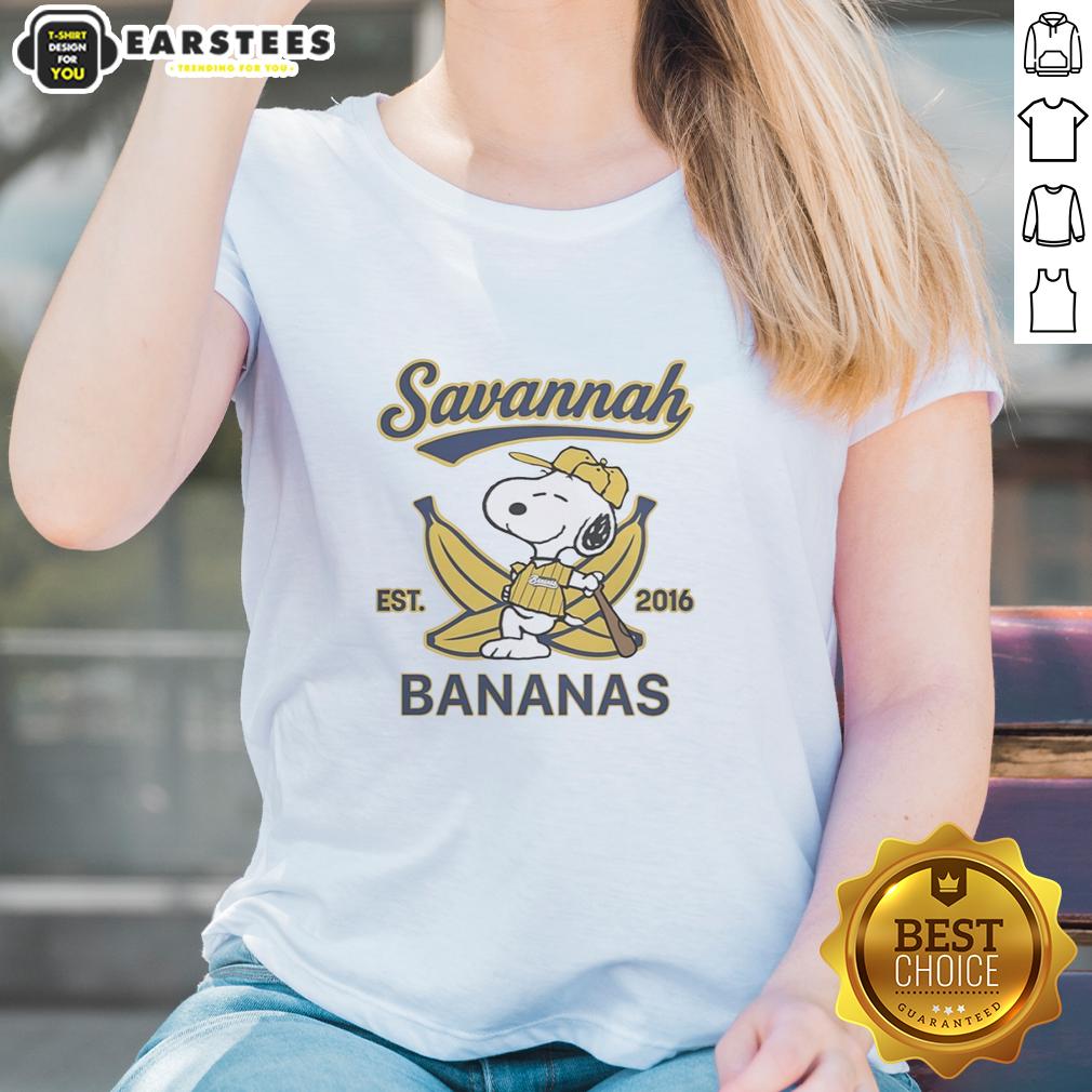 Nice Snoopy Lying On Banana With Savannah Bananas Outfit Est 2016 T-Shirt - Image 3