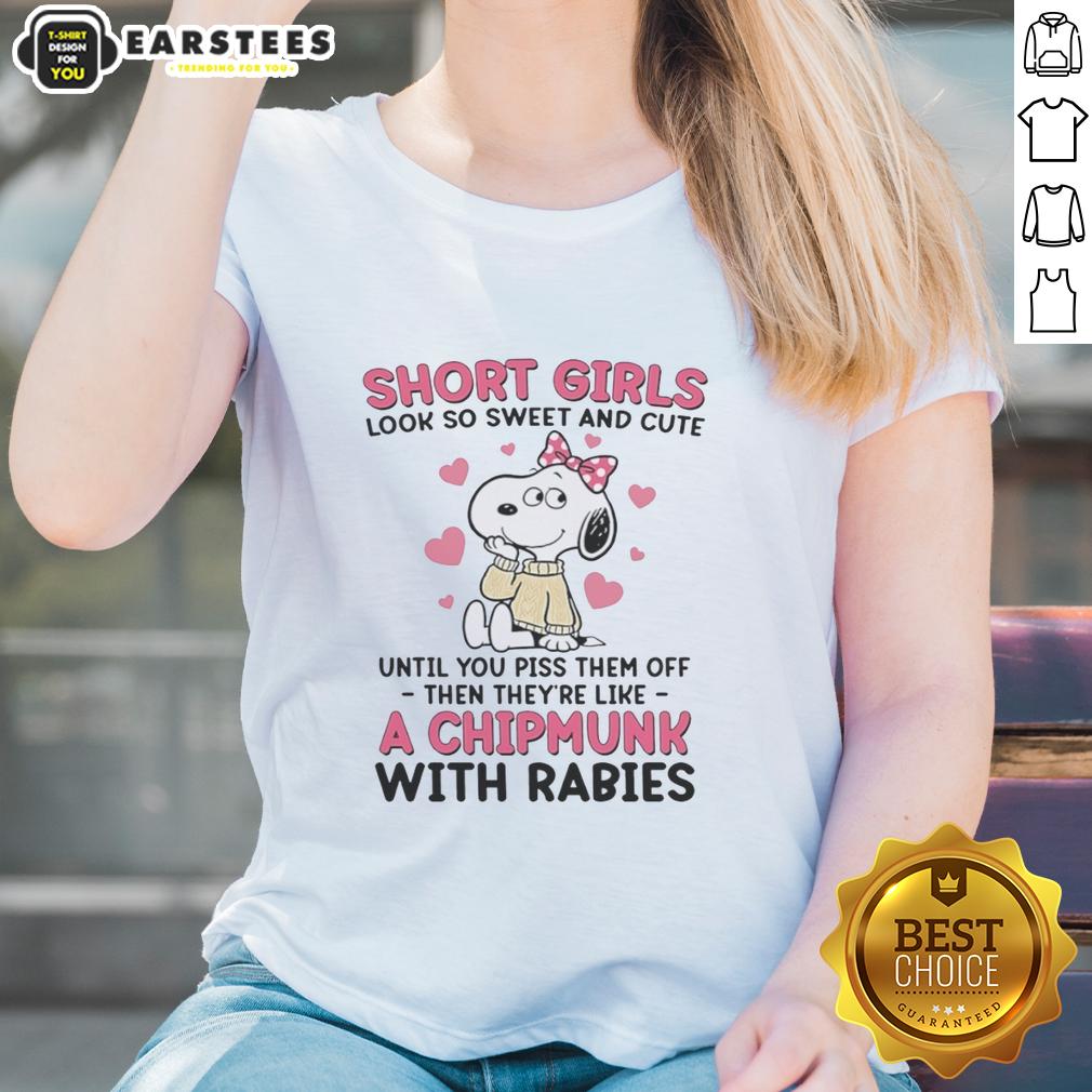 Nice Snoopy Wearing Pink Bow Short Girls Look So Sweet And Cute Until You Piss Them Off T-Shirt - Image 3