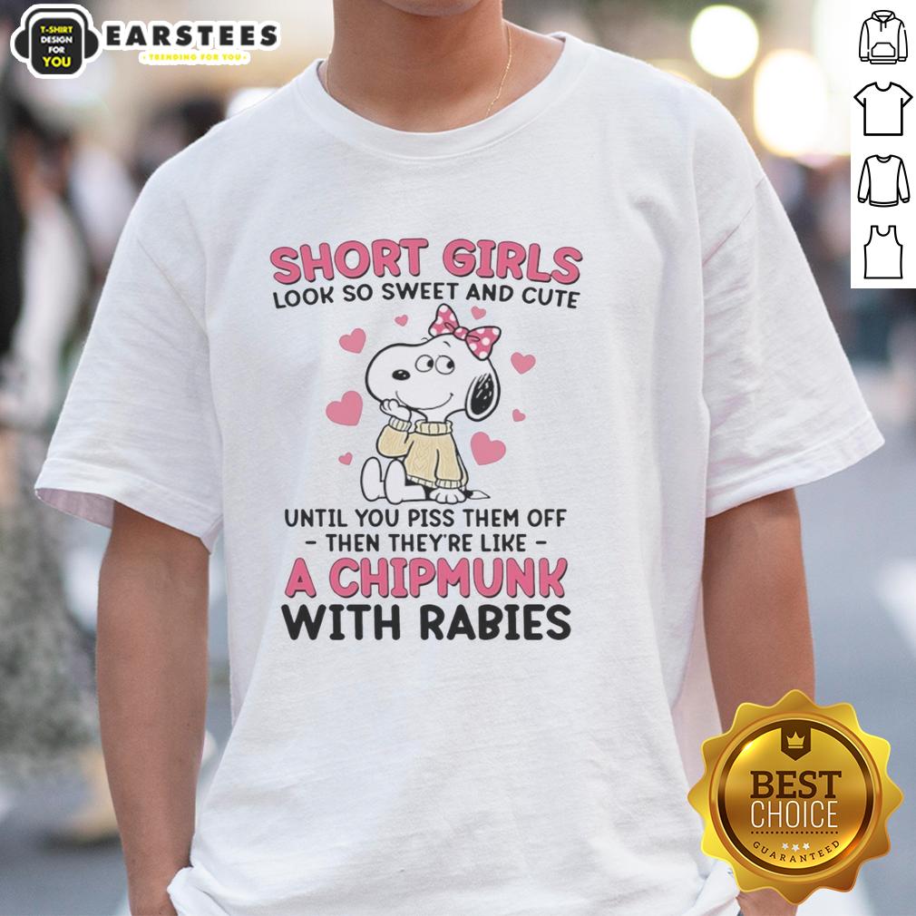 Nice Snoopy Wearing Pink Bow Short Girls Look So Sweet And Cute Until You Piss Them Off T-Shirt