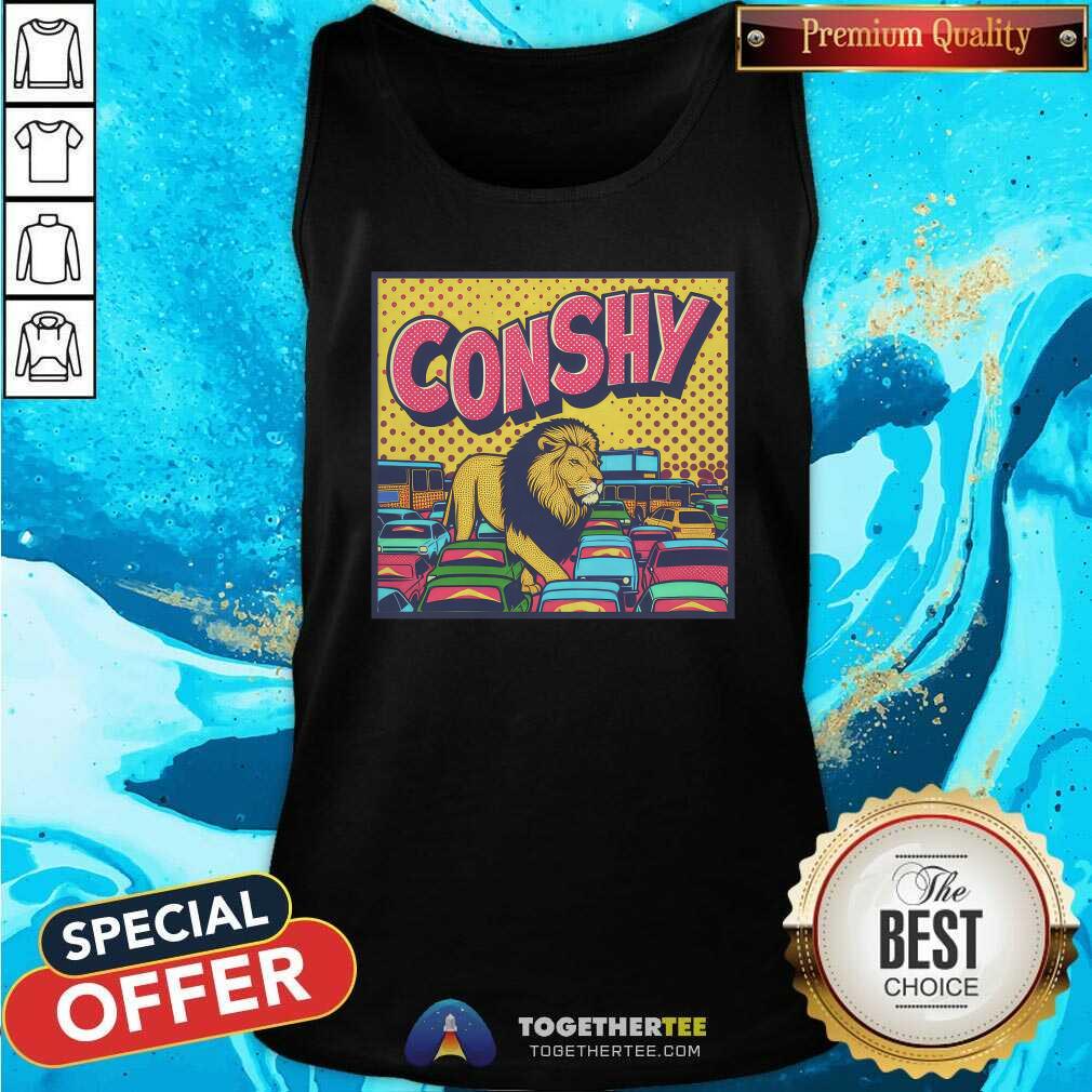 Conshy Lion in Traffic T-Shirt - Image 3