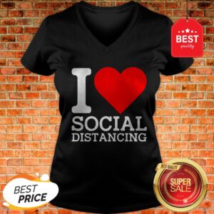 Alternative view of Nice I Love Social Distancing Shirt