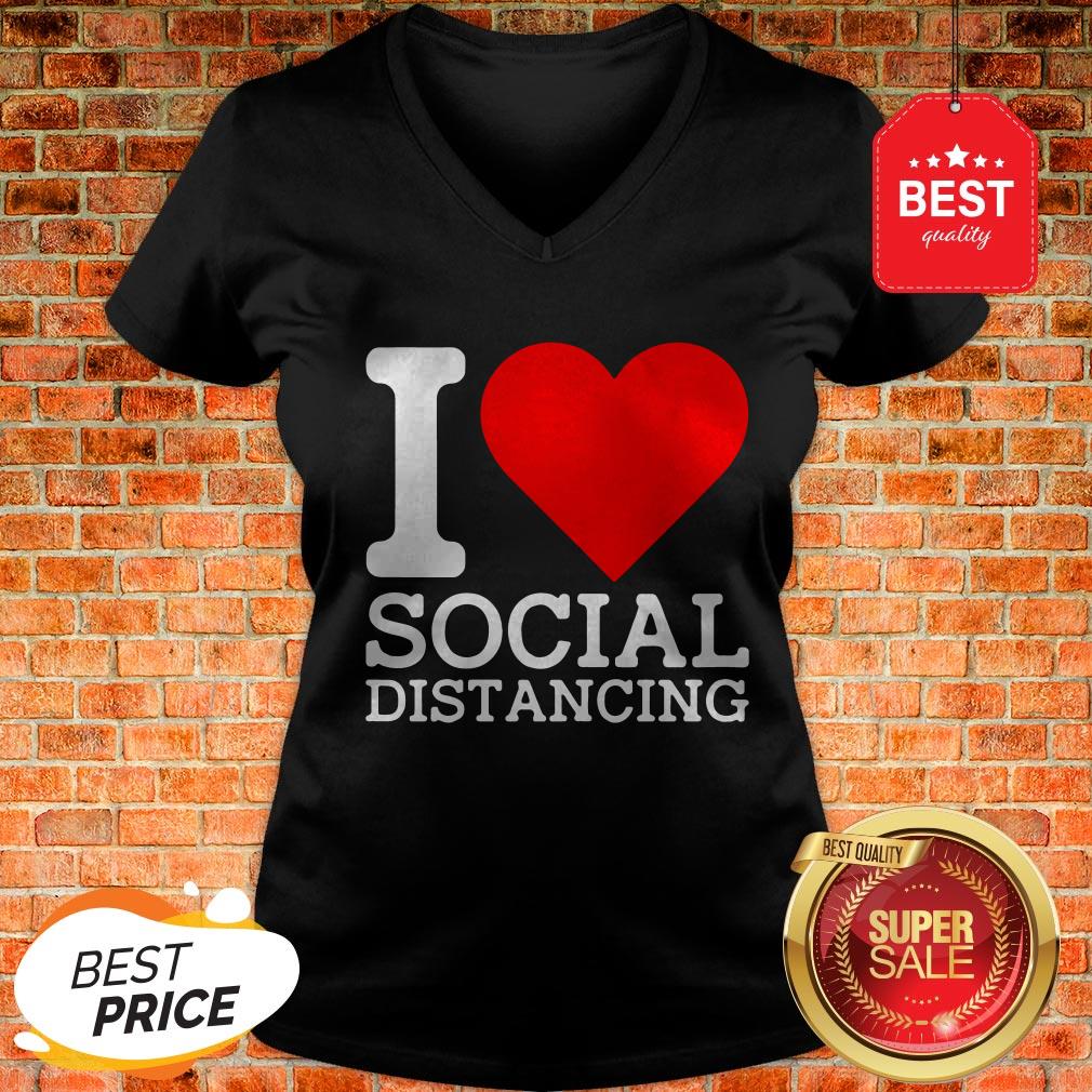 Nice I Love Social Distancing Shirt - Image 2