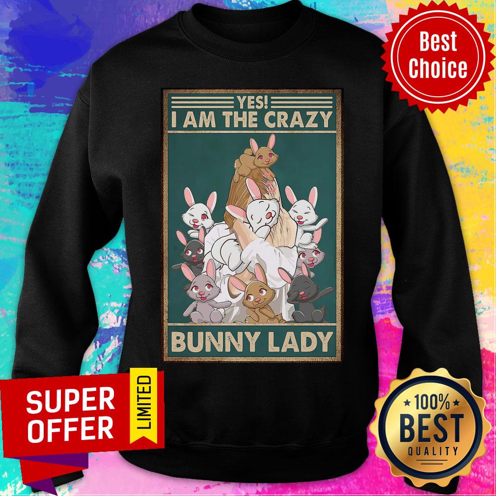 Official Yes I Am The Crazy Bunny Lady Shirt - Image 4
