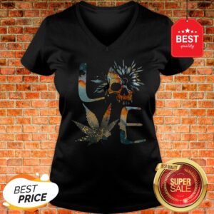 Alternative view of Perfect Love Skull Weed Sunflower Earth Day Shirt