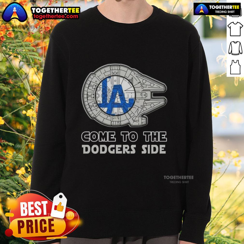 Happy Star Wars Come To The Los Angeles Dodgers Side T-Shirt - Image 5
