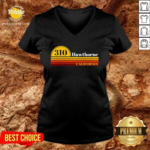 Alternative view of Premium 310 Hawthorne California Vintage Sunset With Area Code Shirt