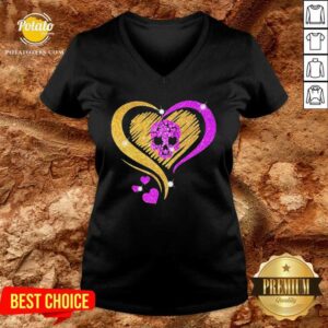 Alternative view of Pretty Skull Heart Bling Shirt