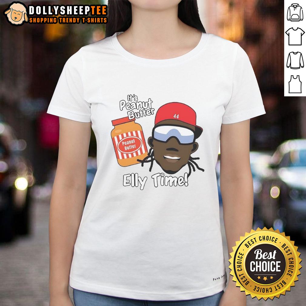 Official Elly De La Cruz Cincinnati Reds MLB Peanut Butter And Elly Time T-Shirt - Image 3