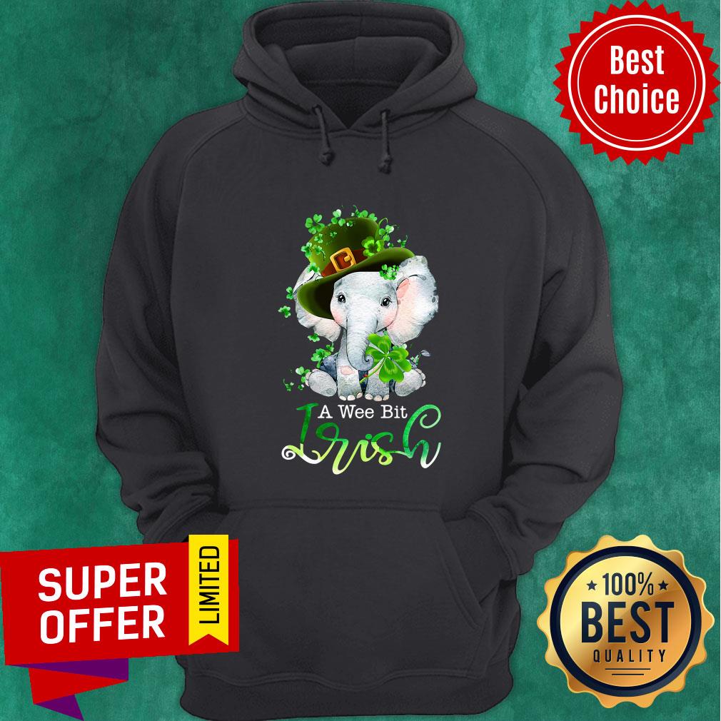 Official Elephant A Wee Bit Irish For Patrick's Day Lover Shirt - Image 2