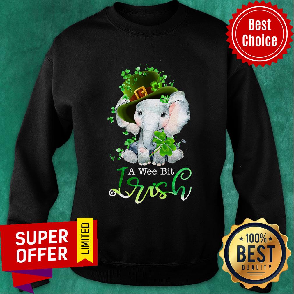 Official Elephant A Wee Bit Irish For Patrick's Day Lover Shirt - Image 5