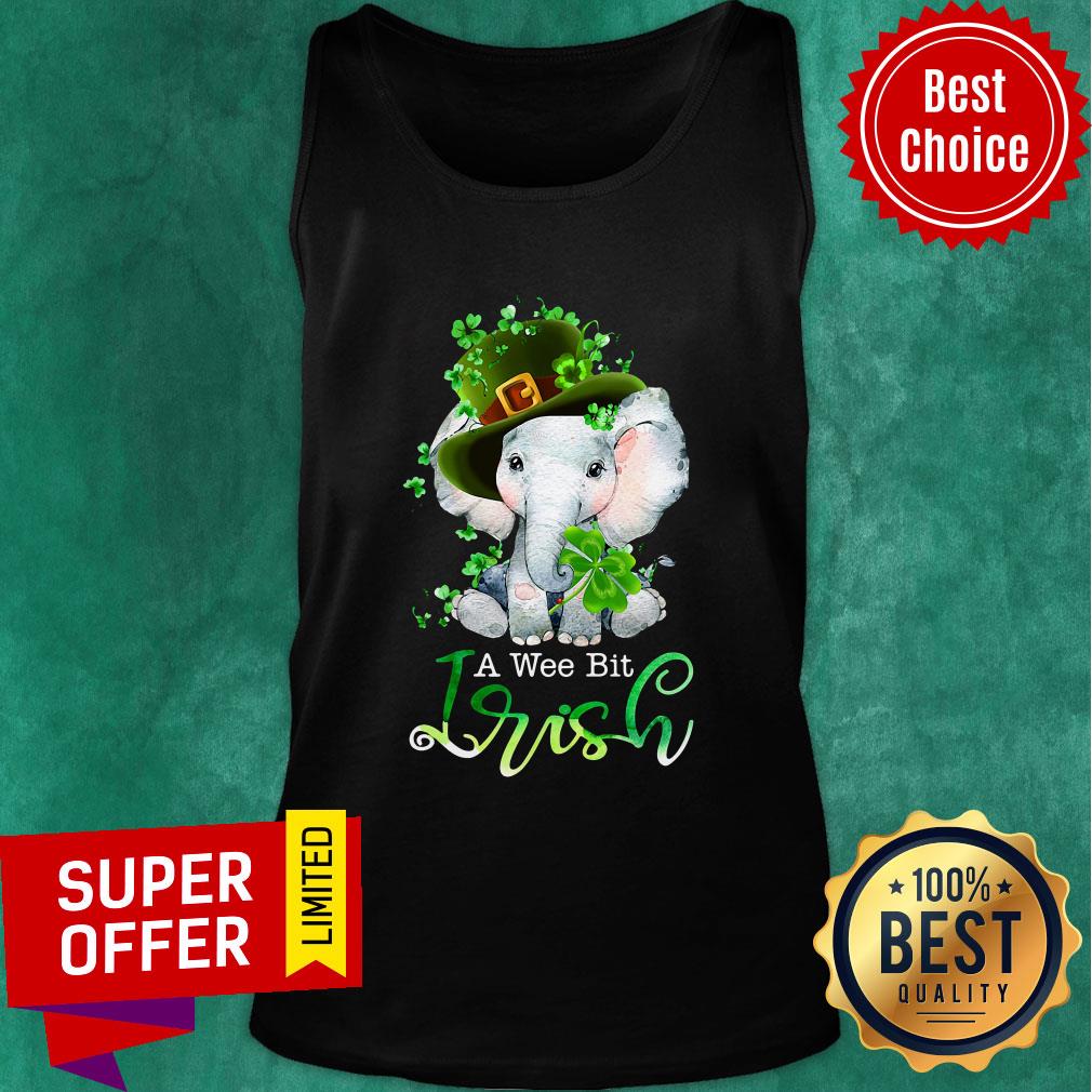 Official Elephant A Wee Bit Irish For Patrick's Day Lover Shirt - Image 4