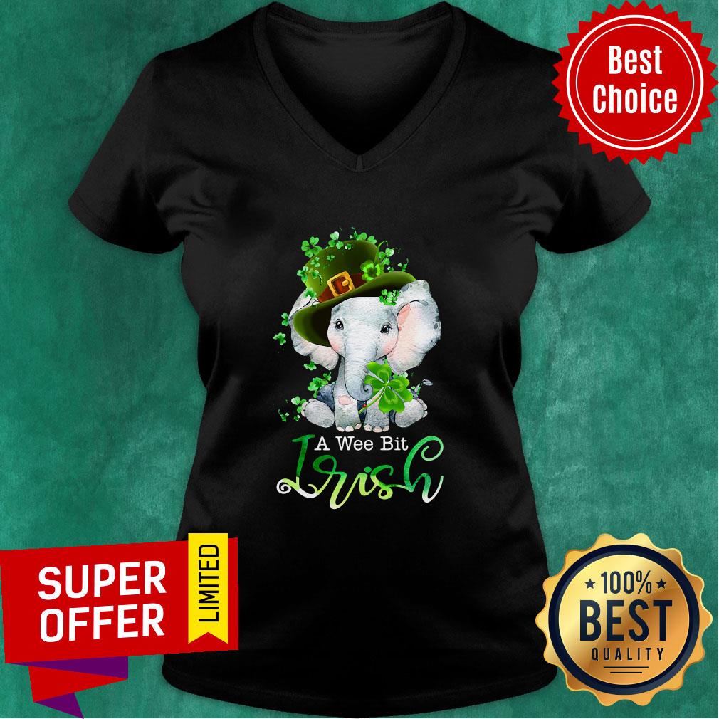 Official Elephant A Wee Bit Irish For Patrick's Day Lover Shirt - Image 3