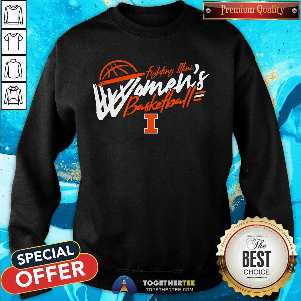 Hot Illinois Women's Basketball Net T-Shirt - Image 2