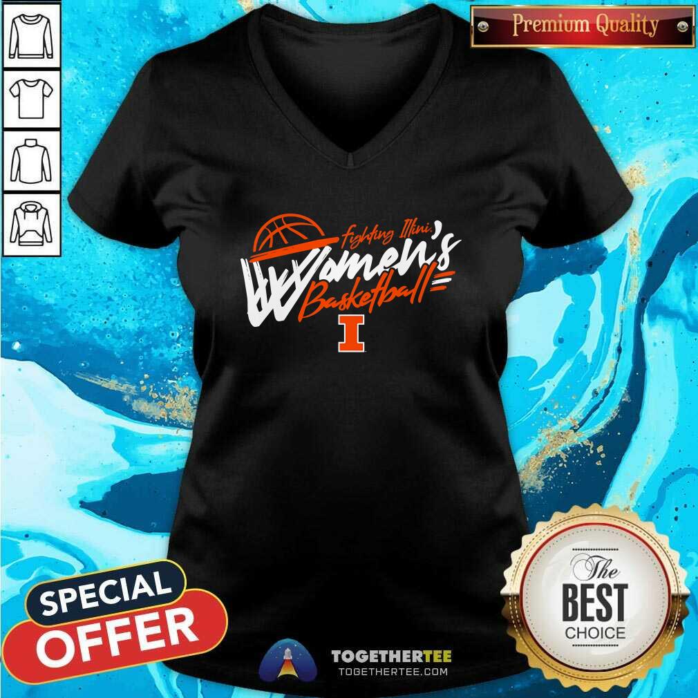 Hot Illinois Women's Basketball Net T-Shirt - Image 3