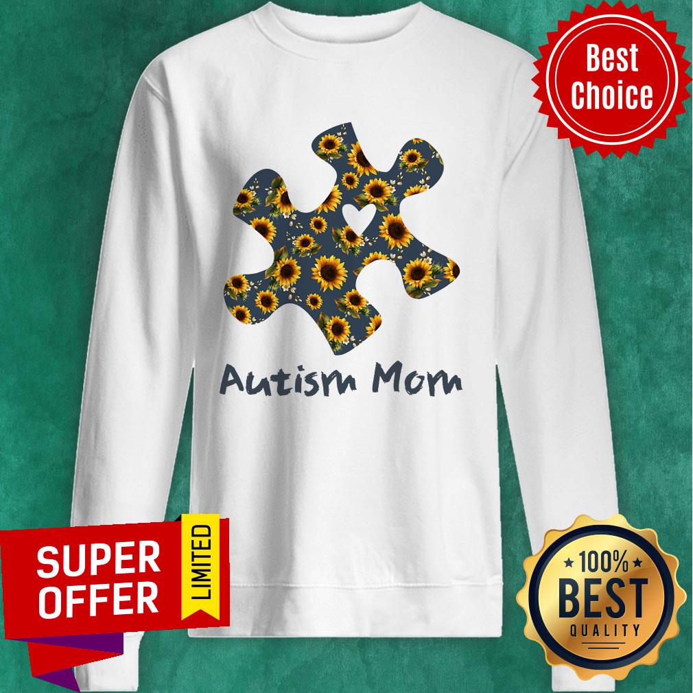 Puzzle Sunflower Autism Mom Shirt - Image 5