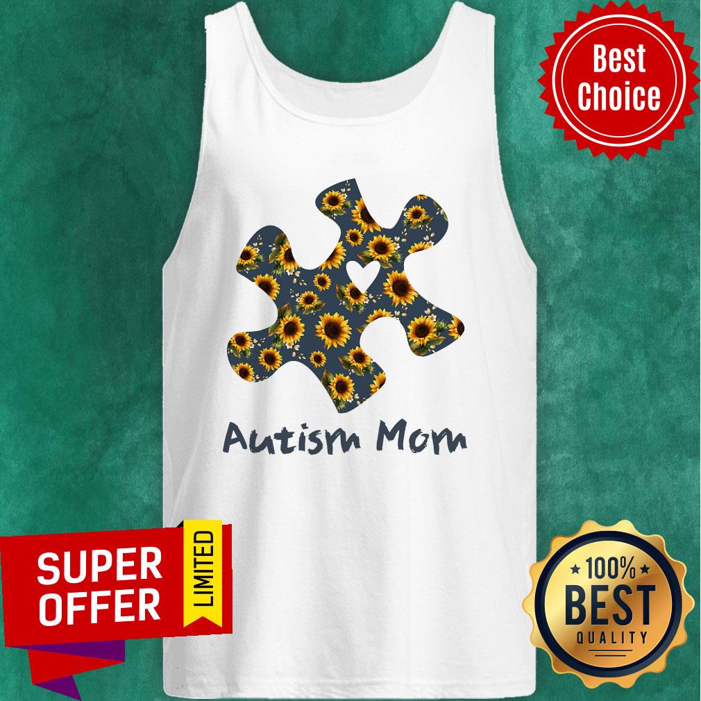 Puzzle Sunflower Autism Mom Shirt - Image 4