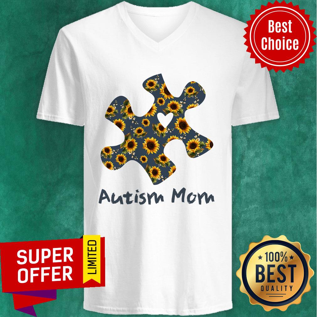 Puzzle Sunflower Autism Mom Shirt - Image 3