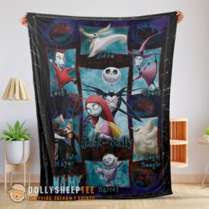 Happy Hot The Nightmare Before Christmas Jack Skellington Family Halloween Customized Blanket