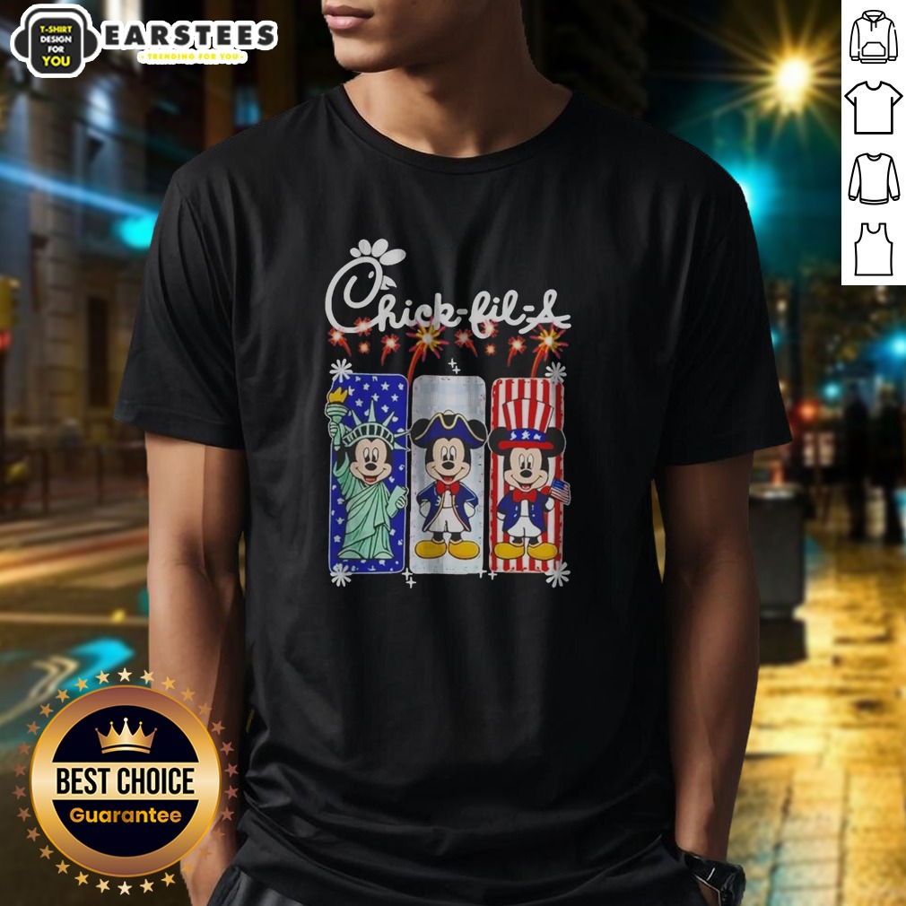 Chick Fil A Mickey Mouse USA Liberty Patriotic Shirt