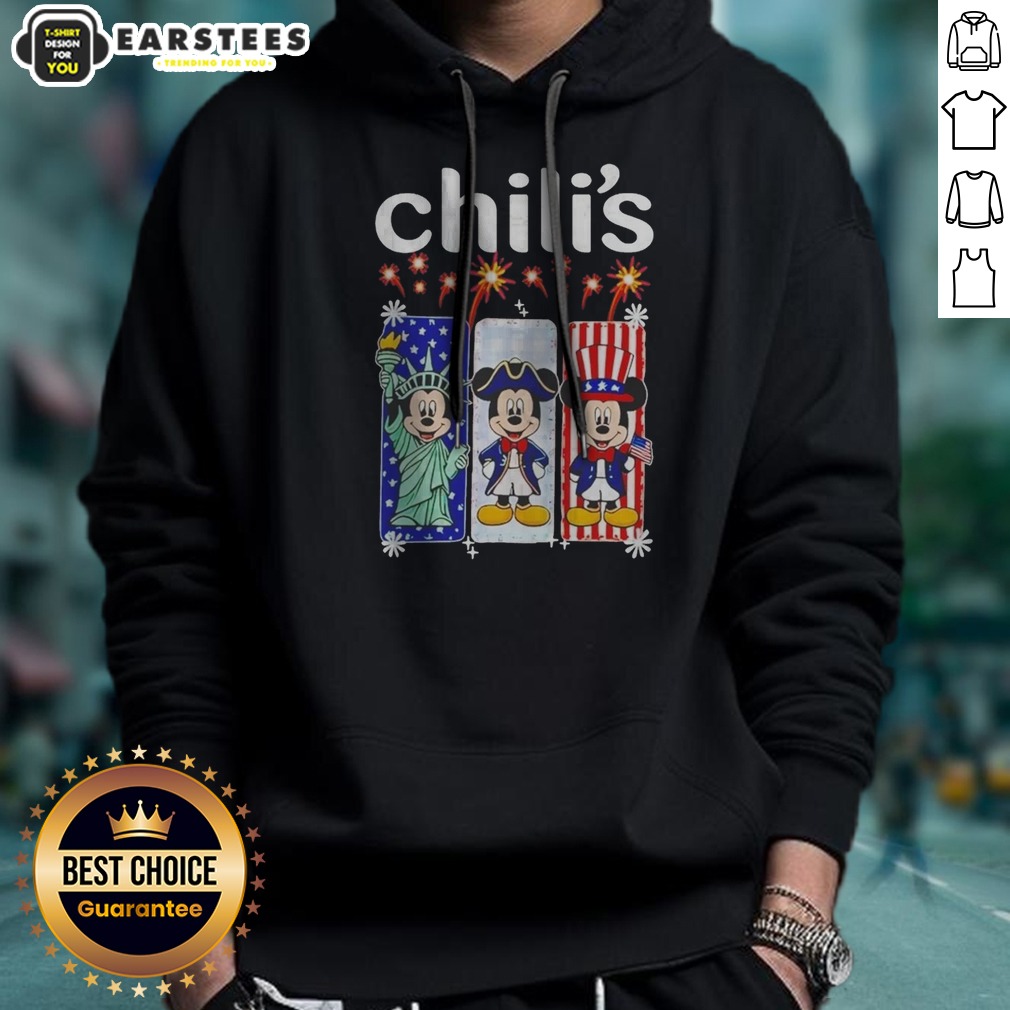 Chili'S Mickey Mouse Statue Of Liberty Patriot Independence Day Shirt - Image 2