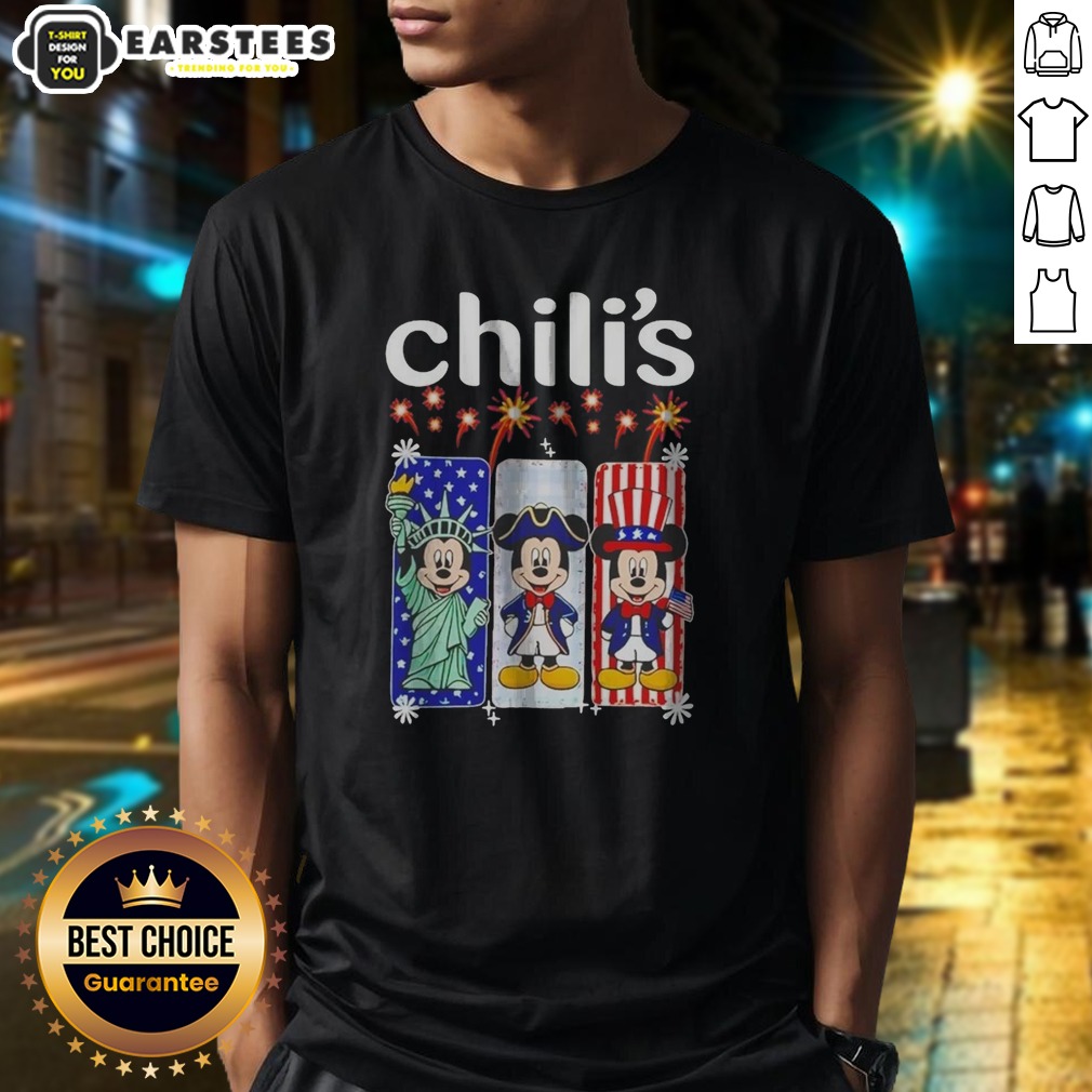 Chili'S Mickey Mouse Statue Of Liberty Patriot Independence Day Shirt