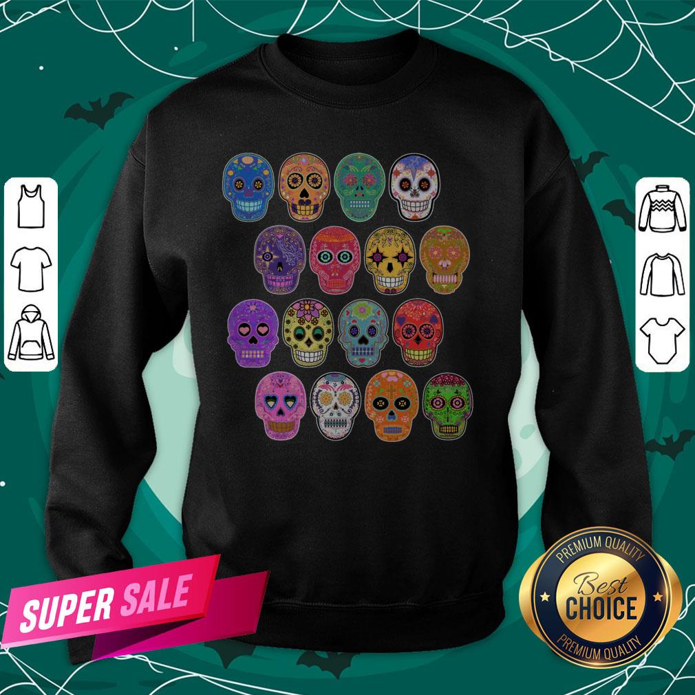 Dia De Los Muertos Day Dead Sugar Skull Colorful Shirt - Image 4