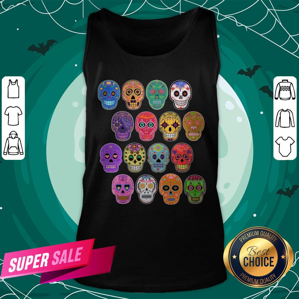 Dia De Los Muertos Day Dead Sugar Skull Colorful Shirt - Image 3