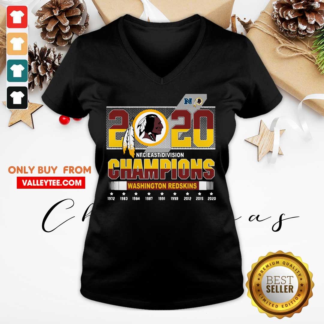 Cool 2020 NFC East Division Champions Washington Redskins Shirt - Image 3