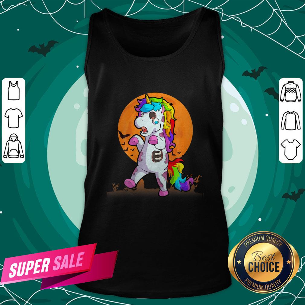 Official Unicorn Zombie Happy Halloween Shirt - Image 3