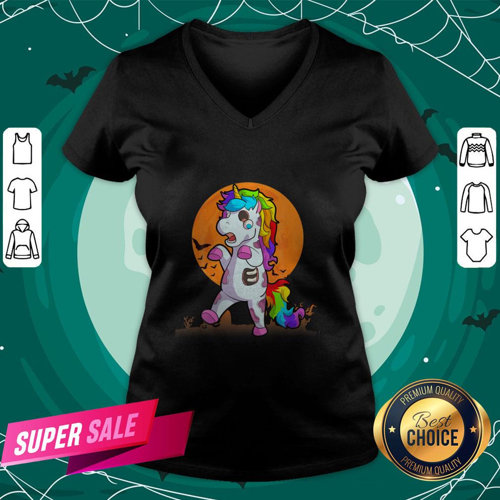 Official Unicorn Zombie Happy Halloween Shirt - Image 2