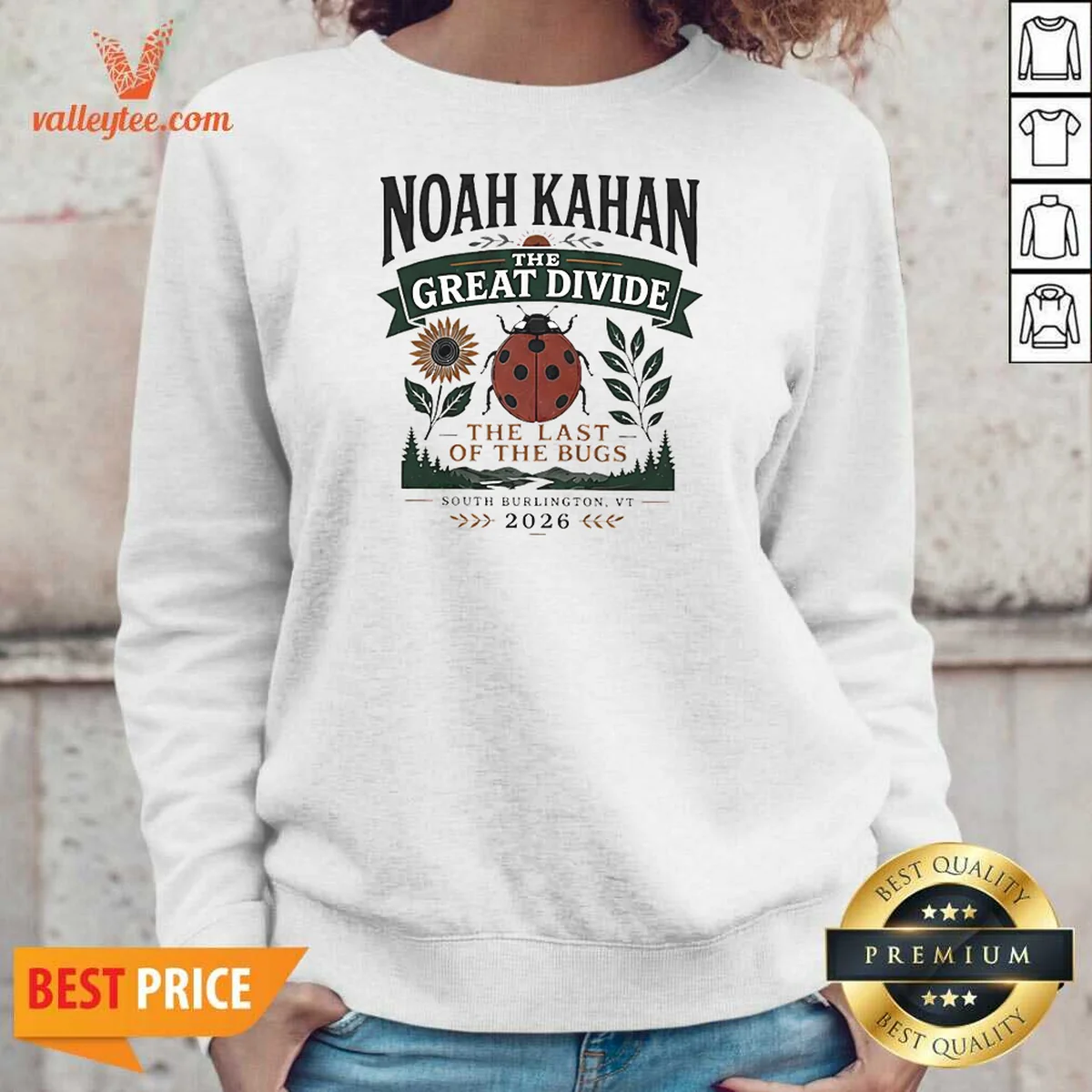 Top Noah Kahan The Great Divide The Last Of The Bugs South Burlington 2026 Shirt - Image 5
