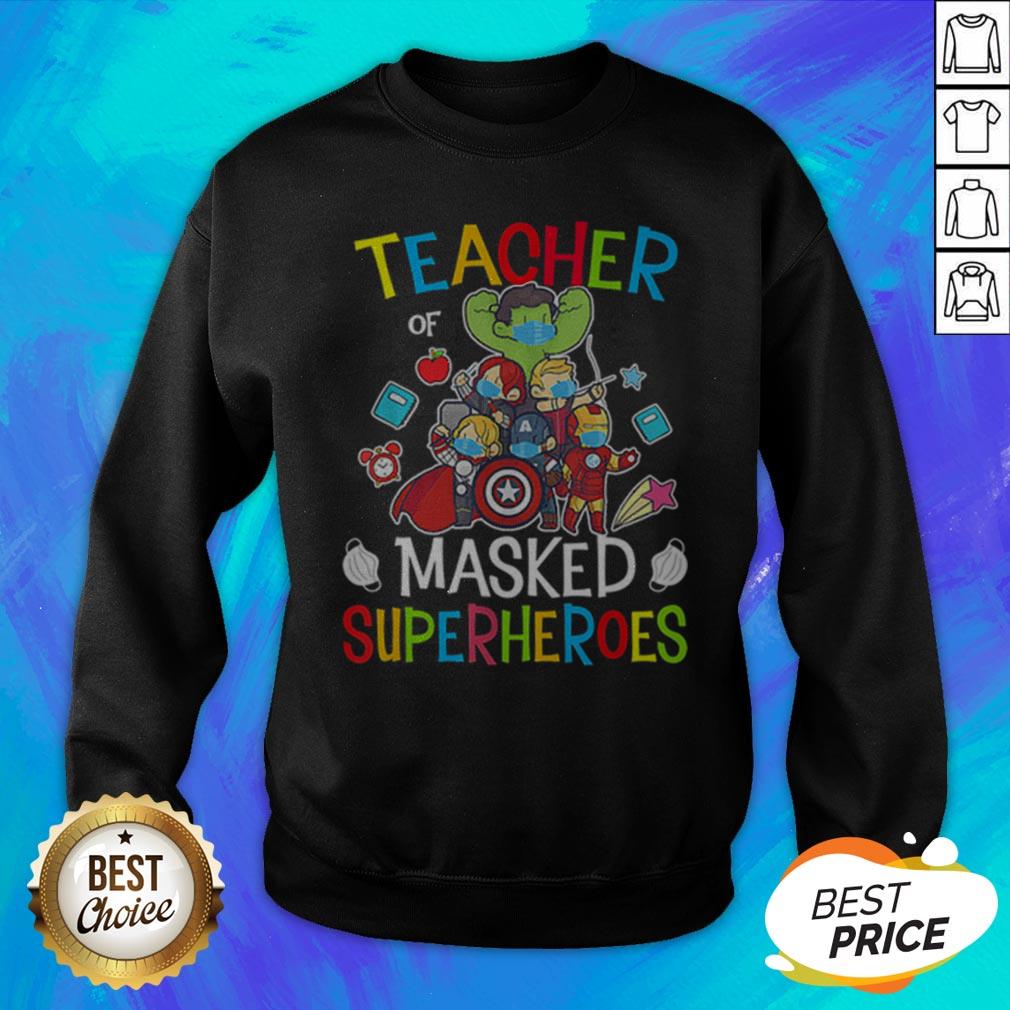 Funny Avengers Teacher Of Masked Superheroes Shirt - Image 2