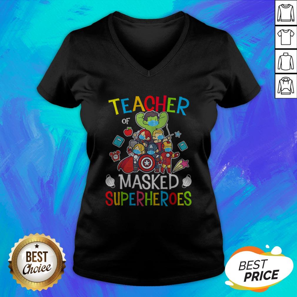 Funny Avengers Teacher Of Masked Superheroes Shirt - Image 4
