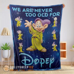 Perfect Disney Cartoon Snow White Dopey The Seven Dwarfs Blanket