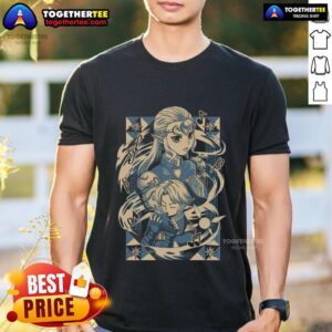 Premium The Legend of Zelda Princess Zelda Link Playing Ocarina Anime T-Shirt