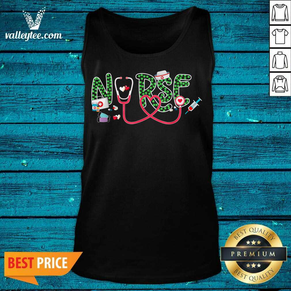 High Quality Nurse Shamrock Heart St Patricks Day Shirt - Image 4