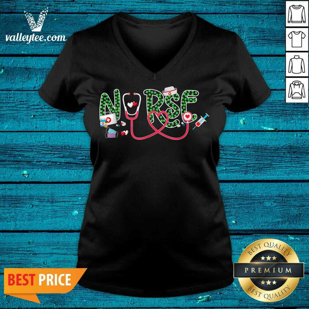 High Quality Nurse Shamrock Heart St Patricks Day Shirt - Image 3