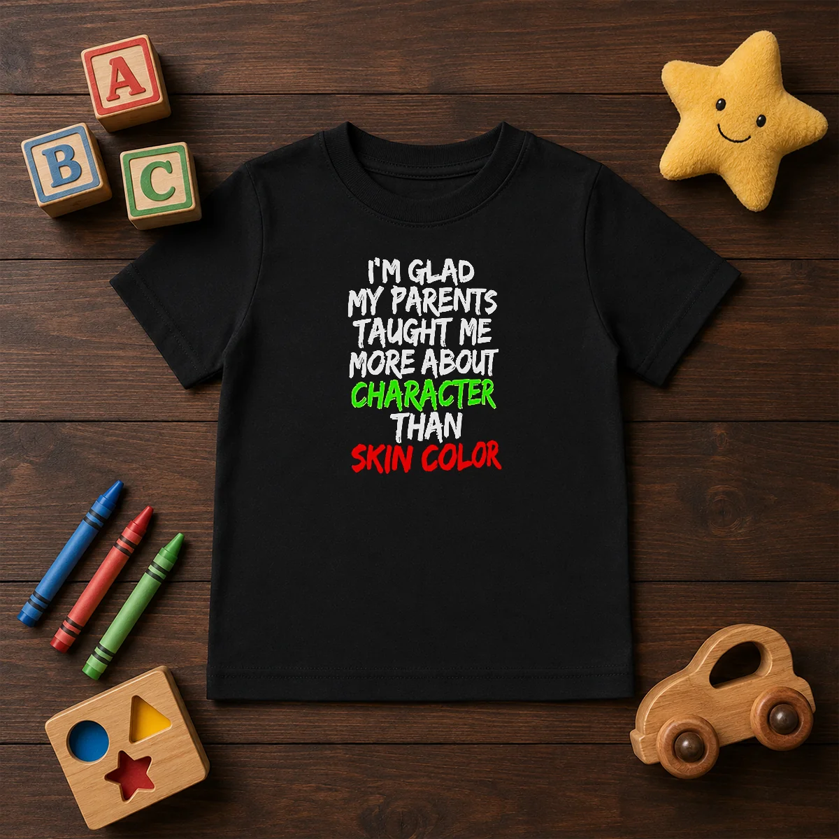 Nice I'M Glad My Parents Taught Me More About Character Than Skin Color Shirt - Image 9