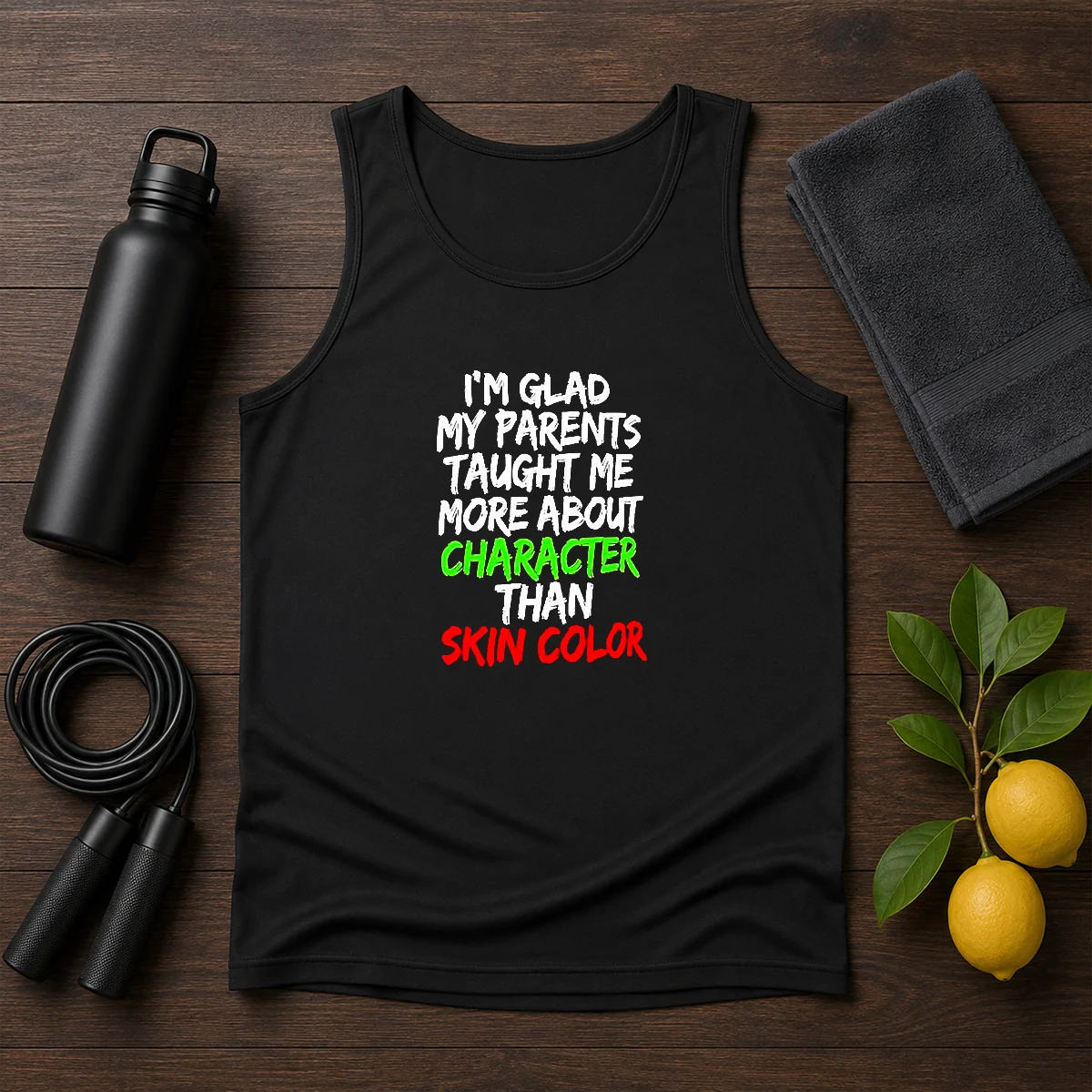 Nice I'M Glad My Parents Taught Me More About Character Than Skin Color Shirt - Image 3