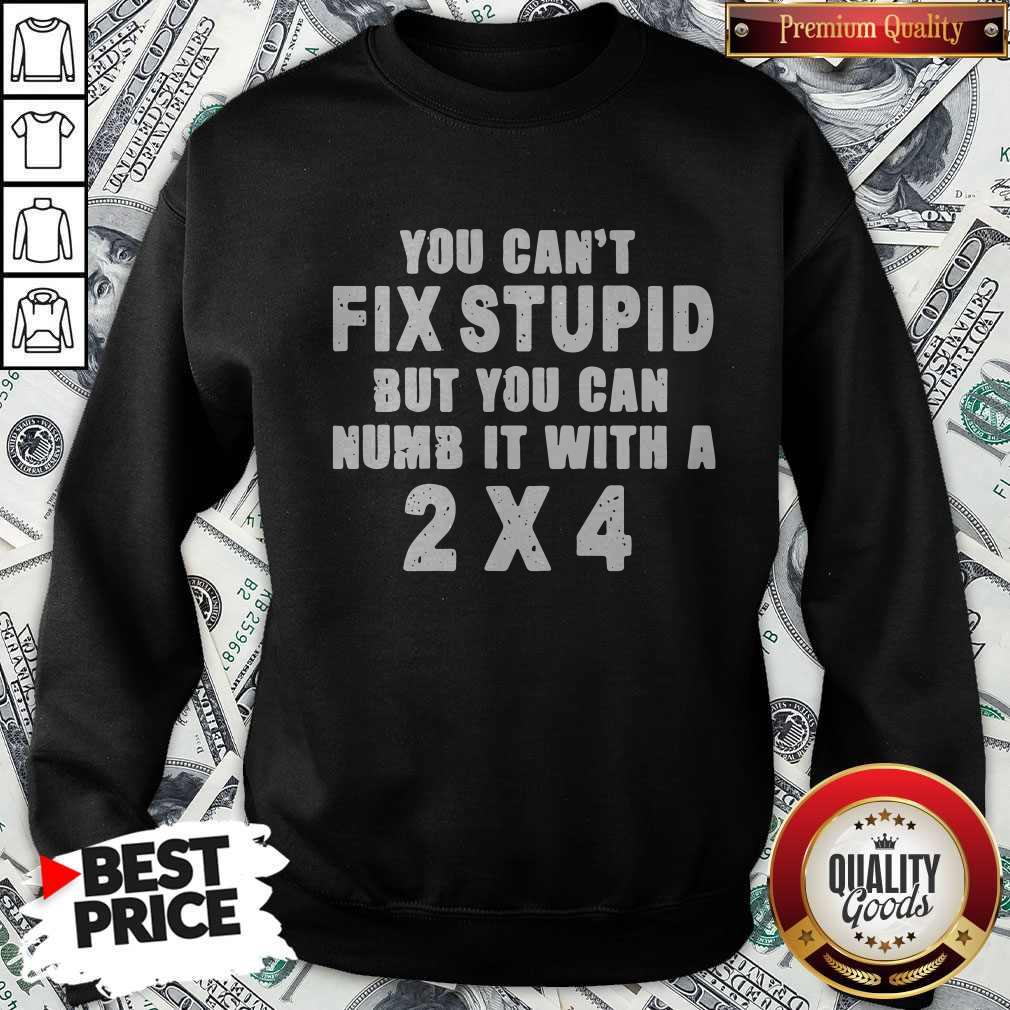 Perfect You Can’t Fix Stupid But You Can Numb It With A 2×4 Shirt - Image 5