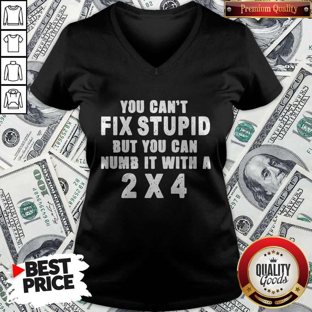 Perfect You Can’t Fix Stupid But You Can Numb It With A 2×4 Shirt - Image 3