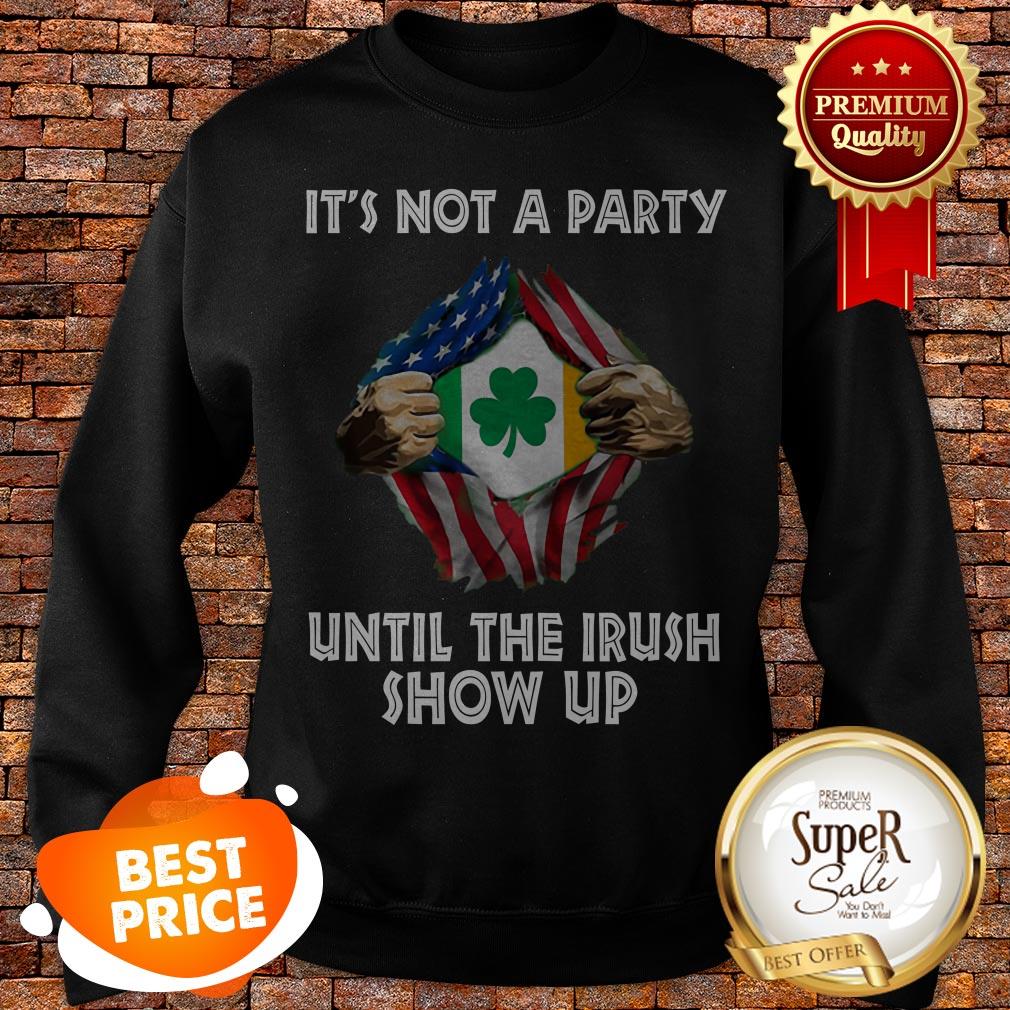 Nice It Not A Party Until The Irish Show Up Inside Me American Flag Shirt - Image 4