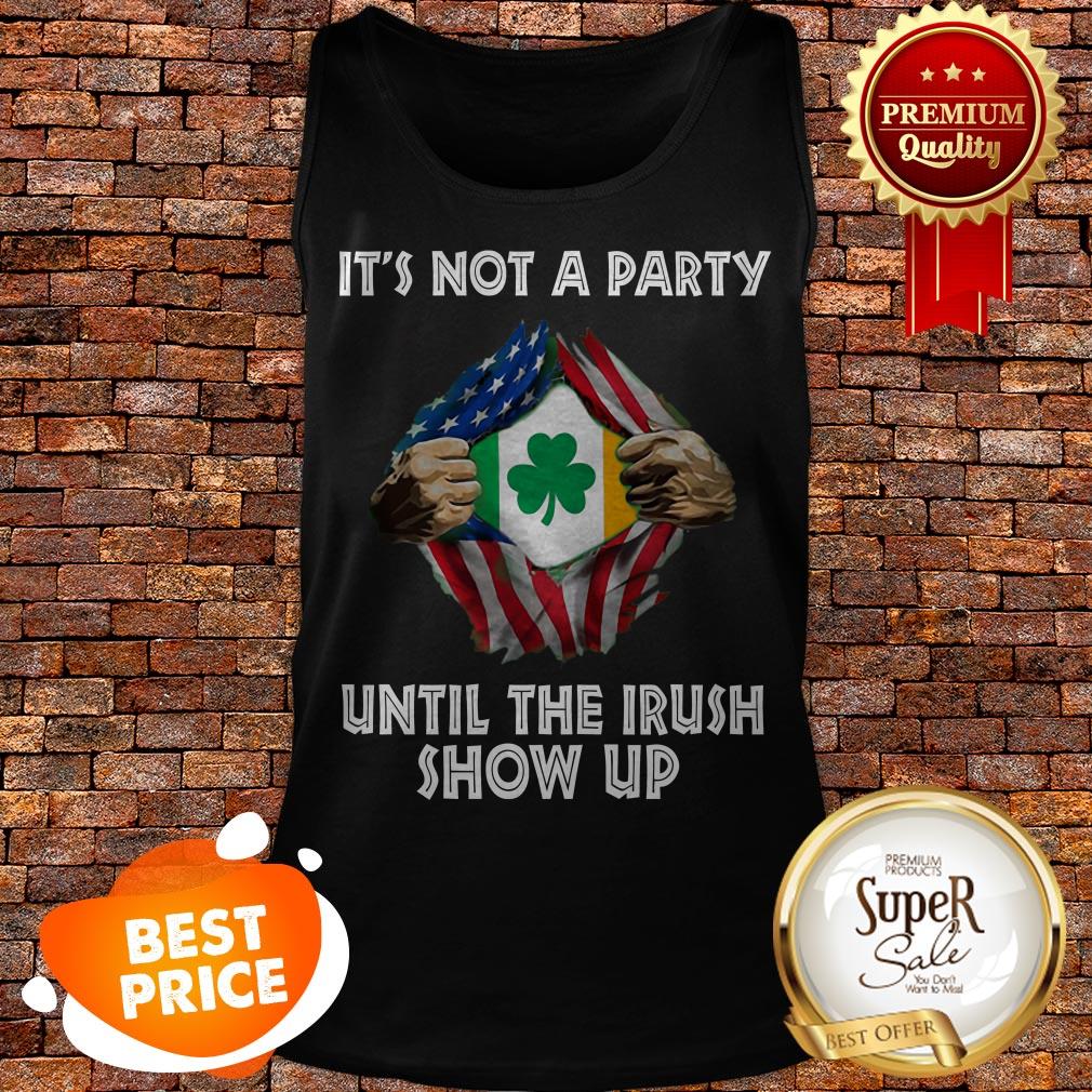 Nice It Not A Party Until The Irish Show Up Inside Me American Flag Shirt - Image 3