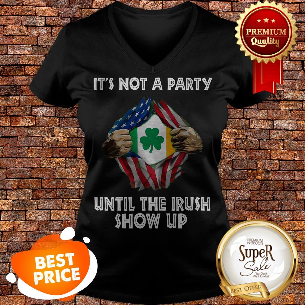 Nice It Not A Party Until The Irish Show Up Inside Me American Flag Shirt - Image 2